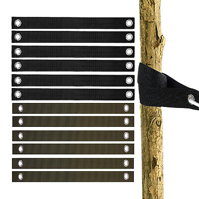 #ad 12PCS Stump Straps with Grommets Heavy Duty Tree Straps for Securing Protecting