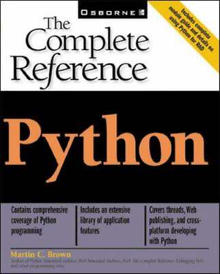 #ad Python: The Complete Reference 9780072127188 Martin C Brown paperback