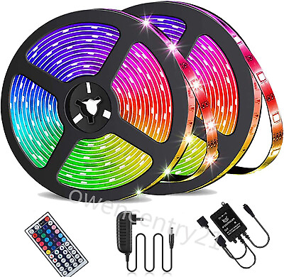 #ad USA LED Strip Lights 100ft 50ft 5050 RGB Room Light with Remote