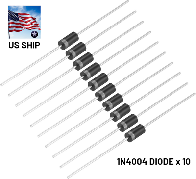 #ad 1N4004 Diode 10 Pcs 1A 400V Rectifier Diode DO 41 Fast Switch IN4004 US SHIP