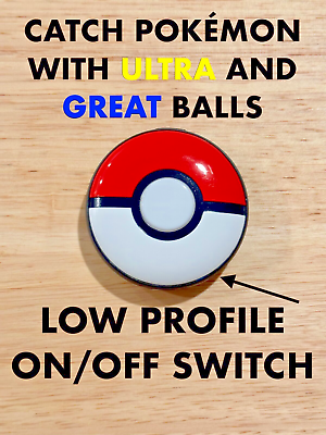 #ad MODDED Pokémon GO Plus Ultra and Great Ball Autocatcher LOW PROFILE SWITCH