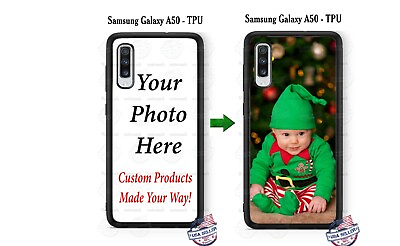 #ad Personalize Photo Picture Design Phone Case Cover Fits Samsung Galaxy A50 Rubber