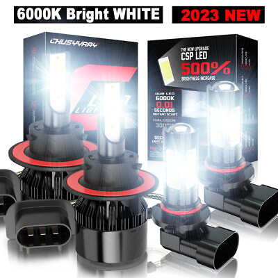 #ad #ad 4x LED Headlight High Low BeamFog Light Kit for 2005 2014 Ford F150 F250 F350