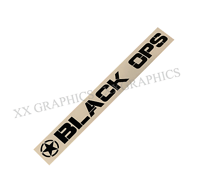 BLACK OPS Windshield Banner Decal Sticker STYLE #2 Fits Car Truck SUV Jeep