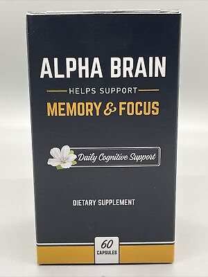 #ad Alpha Brain Memory amp; Focus Daily Cognitive Support 60 CAPSULES EXP::02 2026..