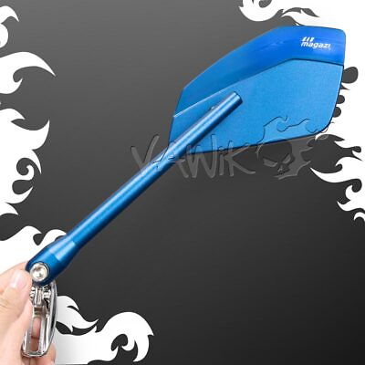 #ad VAWiK Mirrors blue CLEAVER chrome base fits Ducati 1299 Panigale S 15#x27; 16#x27;