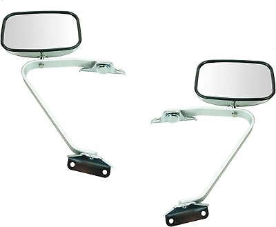 #ad Chrome Manual Mirrors For Ford Truck Bronco 1980 1996 Pair Left Right Swing Lock