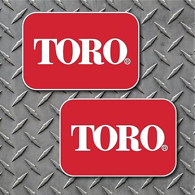 #ad 2 TORO Logo Vinyl Decals 4quot; x 6quot; ZERO TURN amp; WALK BEHIND MOWERS Stickers
