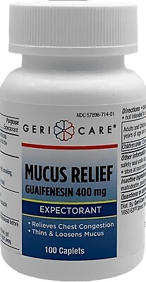 #ad Gericare MUCUS Relief CAPLETS 400mg 100 ct ^