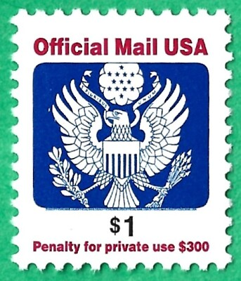 #ad $1 Official Mail U.S. Stamp Scott O161B. Mint Never Hinged with Original Gum.