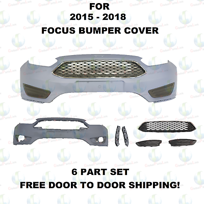 #ad For Ford Focus 2015 2016 2017 2018 Front Bumper WITH GRILL AND FOG COVERS