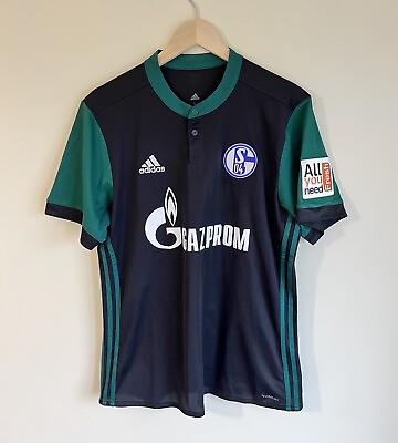 #ad FC Schalke 04 2017 2018 18 Third Football Shirt Soccer Jersey Adidas Men#x27;s Sz L