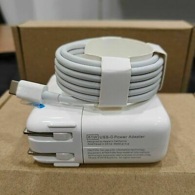 #ad Brand New 61W USB C Power Charger MacBook Pro 14 13 12#x27;#x27; 2016 Mac Book Air 2018