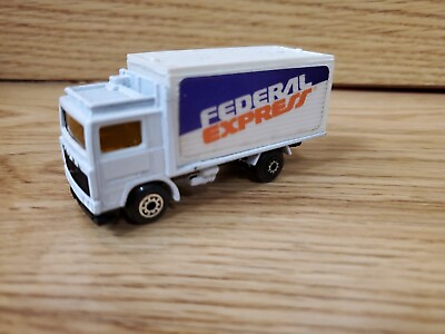 #ad 1981 Matchbox Volvo FedEx Container Delivery Truck #20 Federal Express 1 90 B