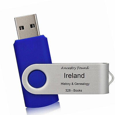 #ad IRELAND History amp; Genealogy 328 Books on FLASH DRIVE USB Family Records