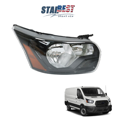#ad Headlight For 2015 2021 Ford Transit 150 250 Headlamp Right Side Halogen Clear