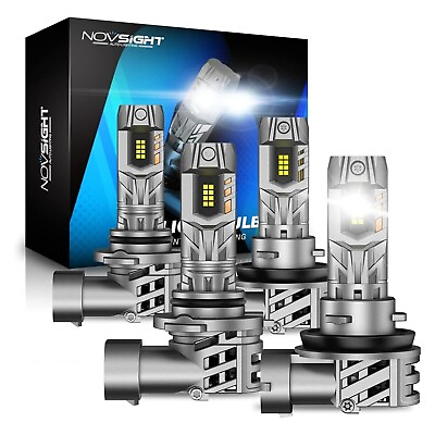 #ad NOVSIGHT 40000LM 9005 H11 Combo LED Headlight Bulbs Kit High Low Beam 180W 6500k