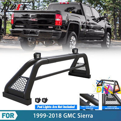 #ad Universal DIY Adjustable Truck Bed Chase Rack Roll Bar For 1999 2018 GMC Sierra