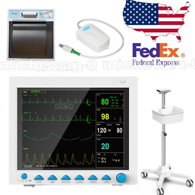 #ad CONTEC CMS8000 ICU CCU Vital Signs Patient Monitor FDA CE Approved USA Fedex