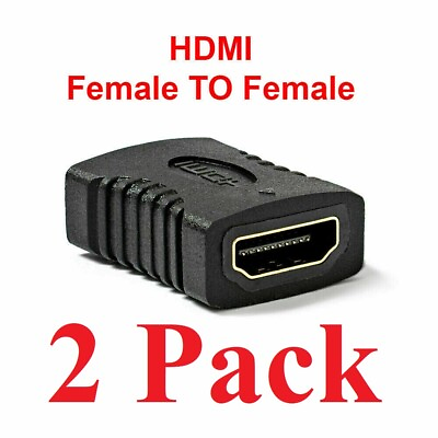 #ad #ad 2X HDMI Female to Female Coupler Connector Extender Adapter Cable HDTV 1080P 4K