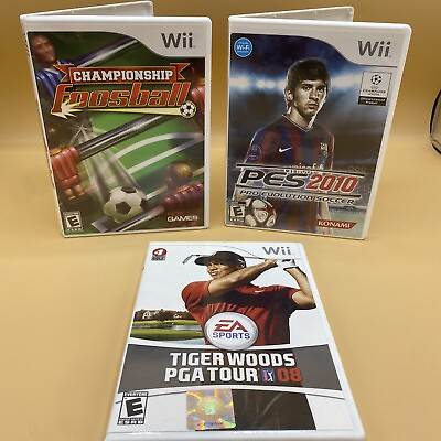 #ad Sports game lot on The Nintendo Wii Tiger woods golf soccer foosball