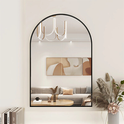 #ad Metal Bathroom Vanity Mirror Black Aluminum Alloy Framed for Remodel Home Decor