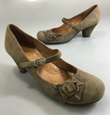 #ad Naya 9 M Light Brown Suede 2.5quot; Heels Mary Jane Shoes