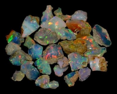 #ad 100 Carat Natural Ethiopian Welo opal Lot Rough Loose Gemstone wholesale