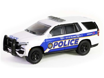 #ad 2022 Chevrolet Tahoe Police Vehicle Orlando 1:64 Scale Car Greenlight 43030E