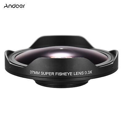 #ad #ad Andoer 37MM 0.3X HD Ultra Wide Angle Fisheye Lens With Hood For Camcorders A4P9