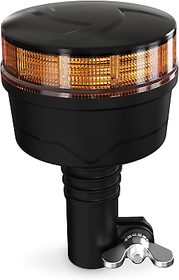#ad Amber Beacon Light 3.6Inch Flashing Safety Warning Lights Pole Mount LED Emerg