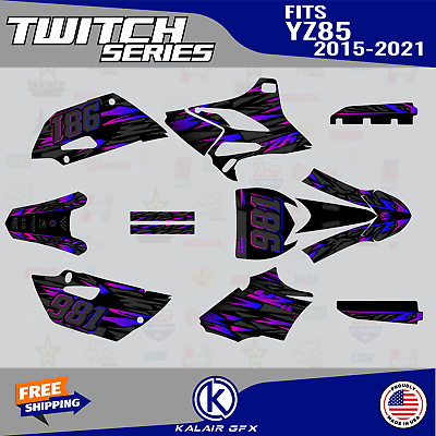 #ad Graphics Kit for Yamaha YZ85 2015 2021 YZ 85 Twitch Series Pink Purple