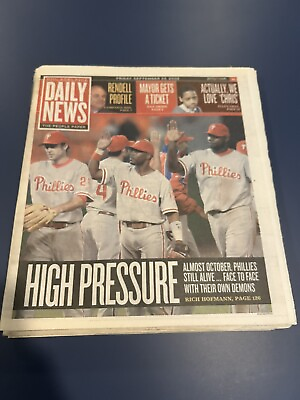 #ad Philadelphia Phillies Jimmy Rollins Daily Newspaper Chase Utley September 2006