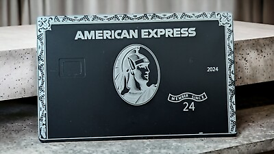 #ad #ad Centurion AMEX METAL Black Card BLANK Small Chip Novelty US PRIORITY SHIPPING