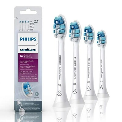#ad 4x pack G2 Optimal Gum Care Toothbrush Replacement Brush Heads Hx9034 65