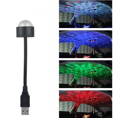 #ad Car USB Colorful Light Rotating Disco Ball DJ Party LED RGB Bar Club Lights