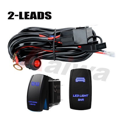 #ad 2 Lead Wiring Harness for 12V 5 Pin Rocker Switch Offroad For Led Light Bar