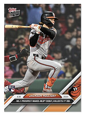#ad =Ø%Ý FIRST TOPPS RC Jackson Holliday 2024 MLB Topps Now #61 Rookie Card