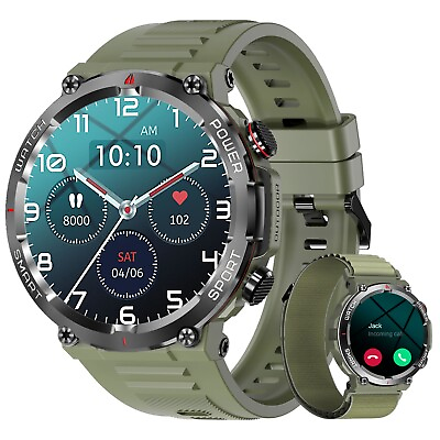 #ad Blackview Military Smart Watch Men Phone Smart Watch Answer Make Call Waterproof