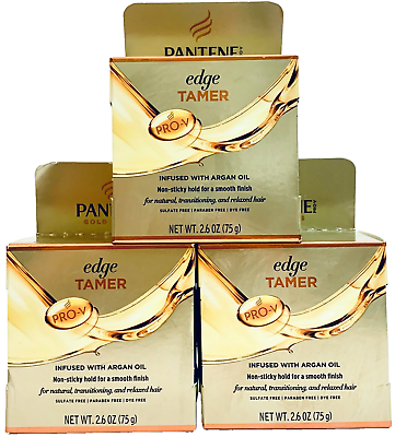 #ad 3 Ct Pantene Gold Series Edge Tamer With Argan Oil Non Stick Hold Smooth Finish