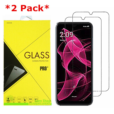 #ad 2 Pack Premium Tempered Glass Screen Protector For T MOBILE REVVL 6X 6X PRO 5G