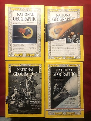 #ad 4 national geographic Space magazines. Nasa. Moon.