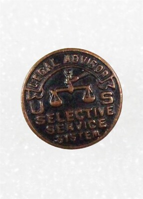 #ad Home Front Legal Advisor Selective Service System lapel pin 2971