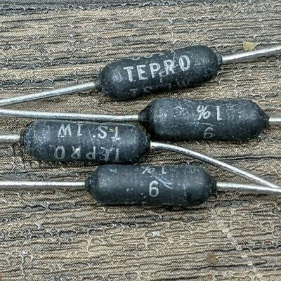 #ad Lot of 4 Vintage Tepro 9 Ohm Resistor 1W 1% Precision Power Wirewound NOS USA