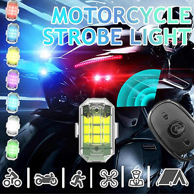 #ad Car 7 LED Strobe Emergency Lamps 30 Flash Modes Wireless Lights for Truck Pickup