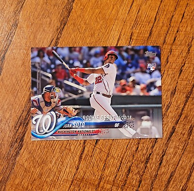 #ad Juan Soto 2018 Topps Update Series RC Rookie Debut Nationals #US104
