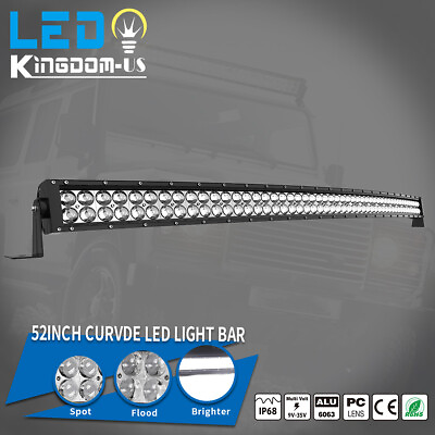 52quot;inch 700W Curved LED Work Light Bar Offroad Driving Lamp For Jeep SUV 4X4 4WD