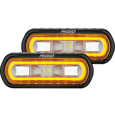 #ad Rigid Industries SR L Series Surface Mount LED Spreader Pair w Amber Halo