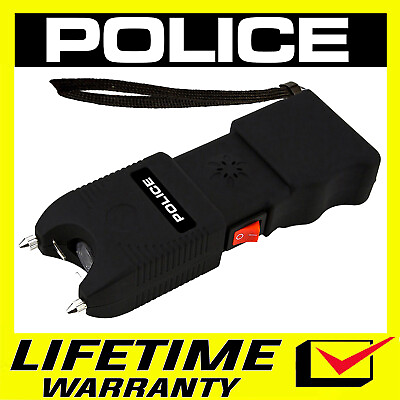 #ad POLICE Stun Gun TW10 700 BV Heavy Duty Rechargeable LED Flashlight Siren Alarm