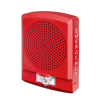 #ad Eaton Wheelock LSPSTR3 M Fire Alarm LED Speaker Strobe Red Emergency NEW IN BOX